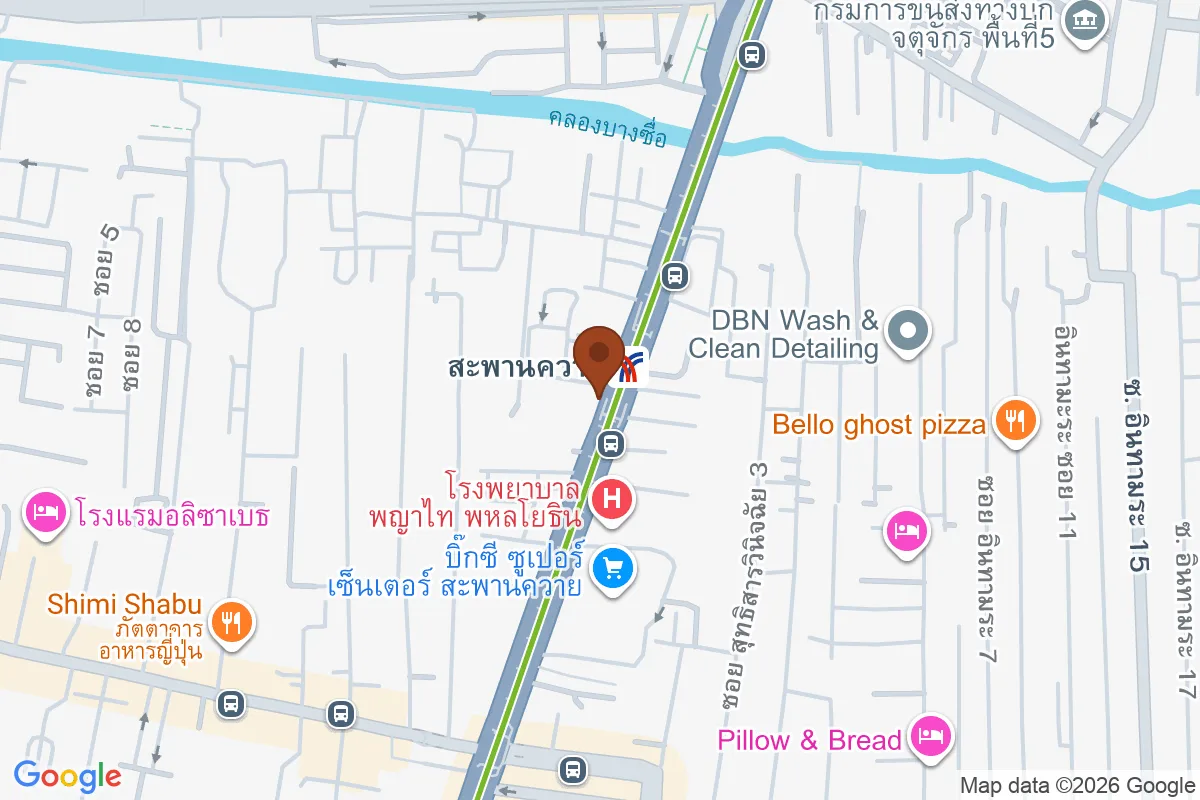 แผนที่ตำแหน่งราเมง อาจิไซ สะพานควาย