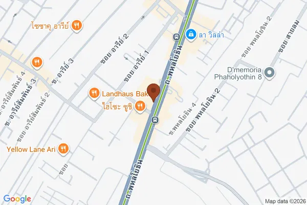 แผนที่ตำแหน่งร้านข้าวหมูแดง-หมูกรอบธานี