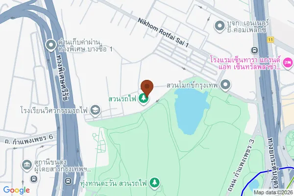 แผนที่ตำแหน่งครัวในสวน สวนรถไฟจตุจักร