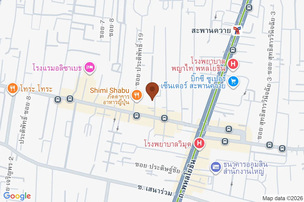 แผนที่ตำแหน่งเดอะ ไลน์ พหลฯ - ประดิพัทธ์