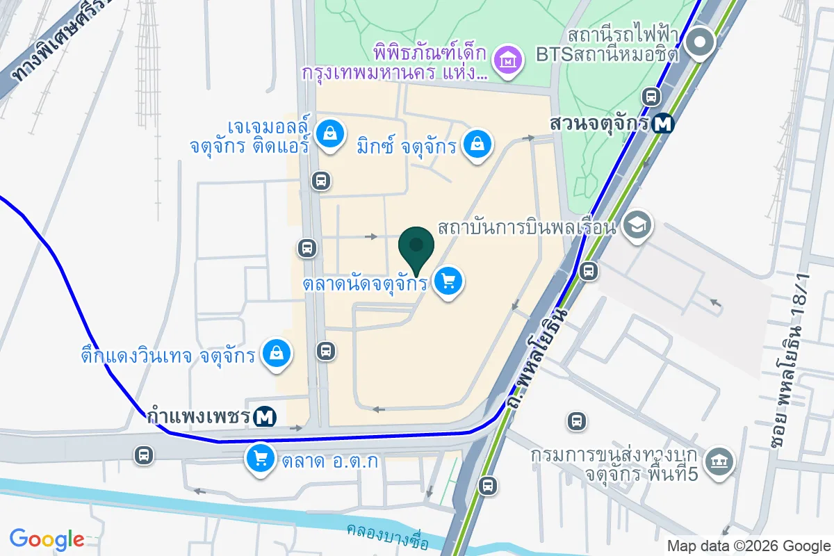 แผนที่ตำแหน่งป้าติ๋มข้าวขาหมู (ส.จตุจักร) Auntie Tim's Stewed pork leg rice