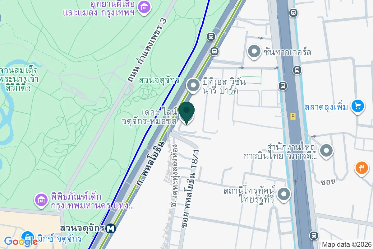 แผนที่ตำแหน่งเดอะ ไลน์ จตุจักร-หมอชิต