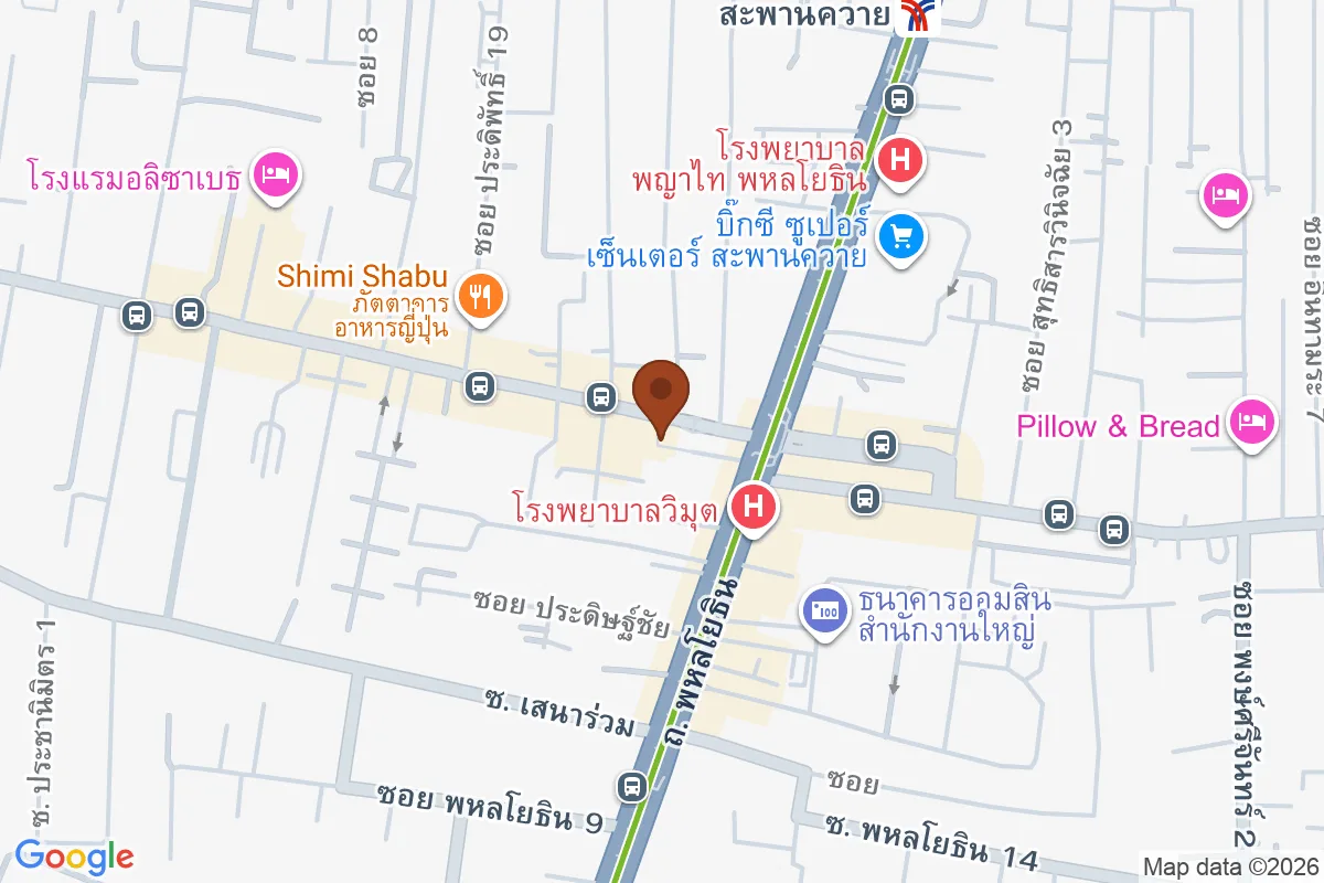 แผนที่ตำแหน่งหมูสะเต๊ะ ร้านป้าแขก สะพานควาย