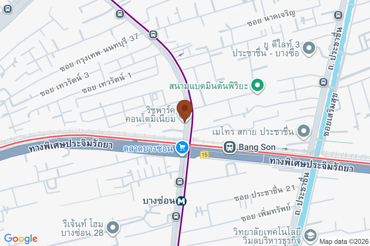 แผนที่ตำแหน่งริชพาร์ค คอนโดมิเนียม