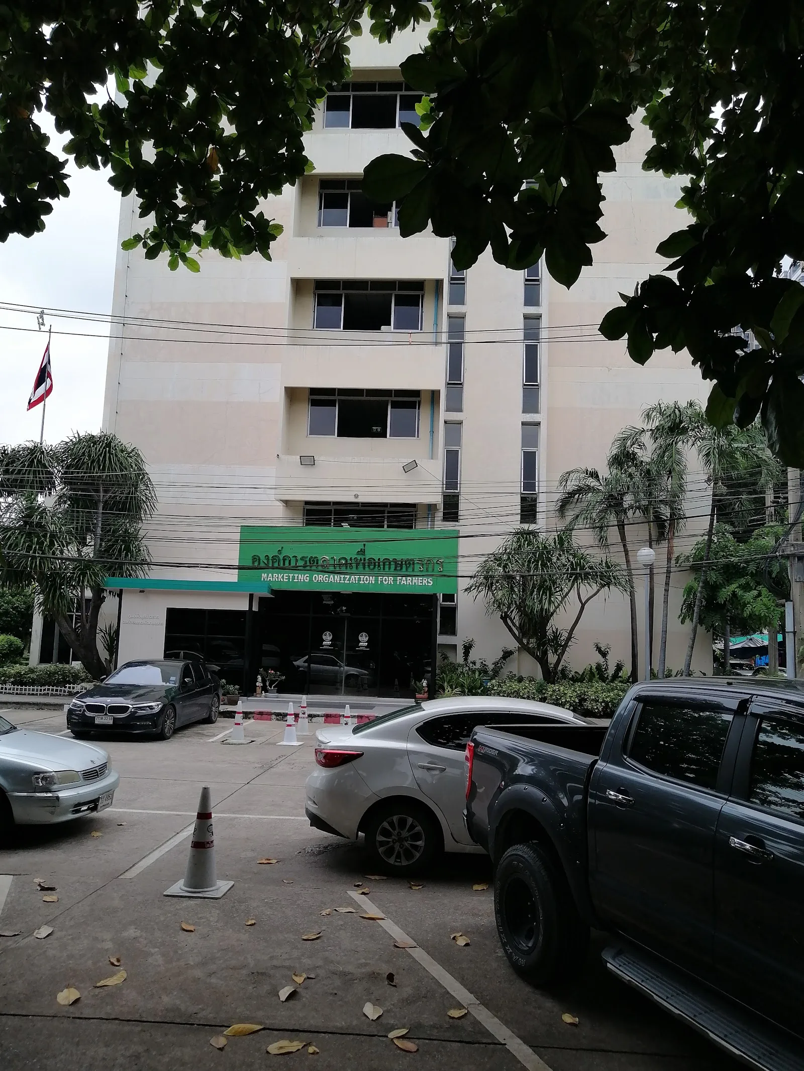 ภาพจริงของ องค์การตลาดเพื่อเกษตรกร (อ.ต.ก.) สำนักงานใหญ่ ย่านจตุจักร จาก Google Maps